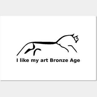 Uffington Horse: Bronze Age Art (black) Posters and Art